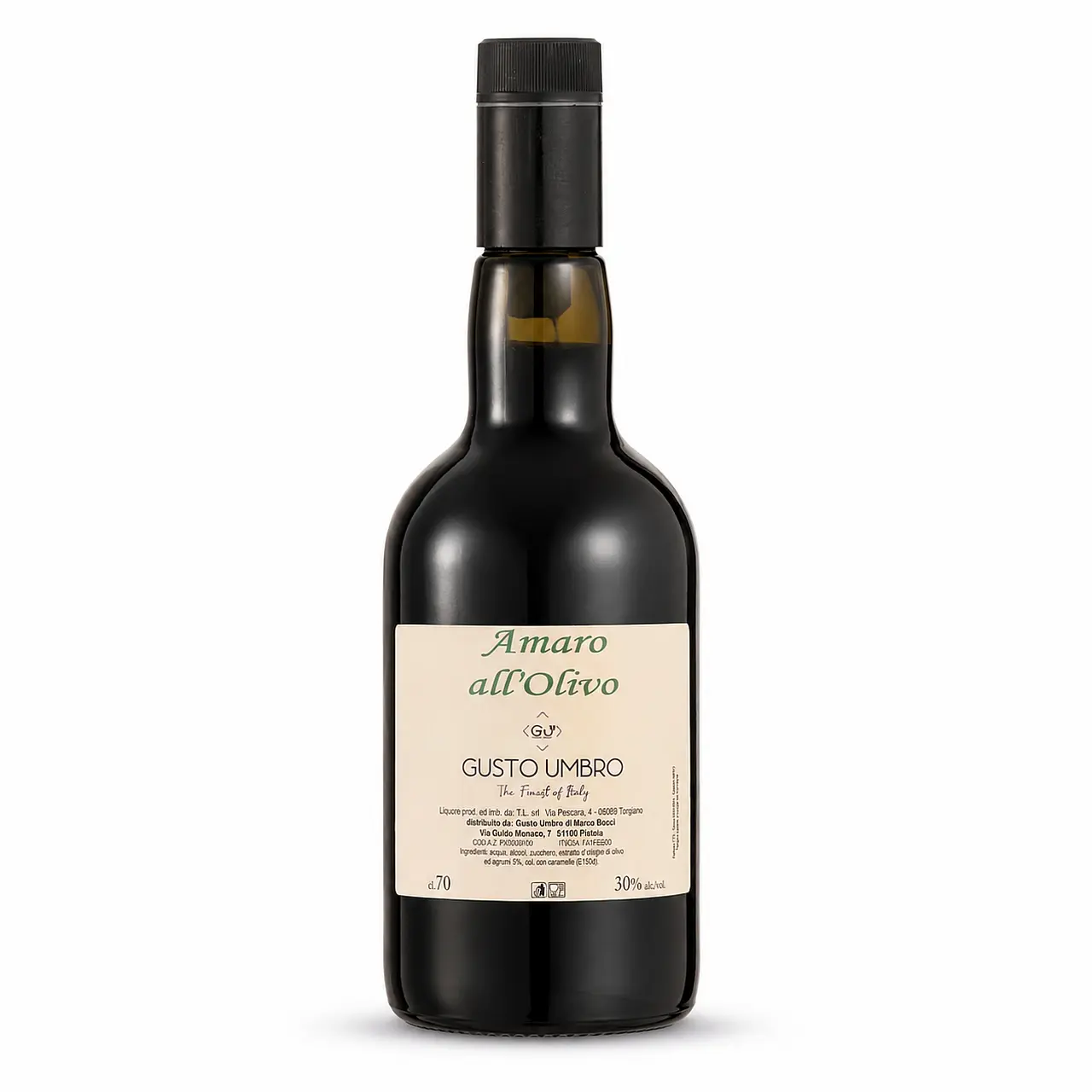 Una bottiglia di Amaro all'Olivo 70 cl GustoUmbro