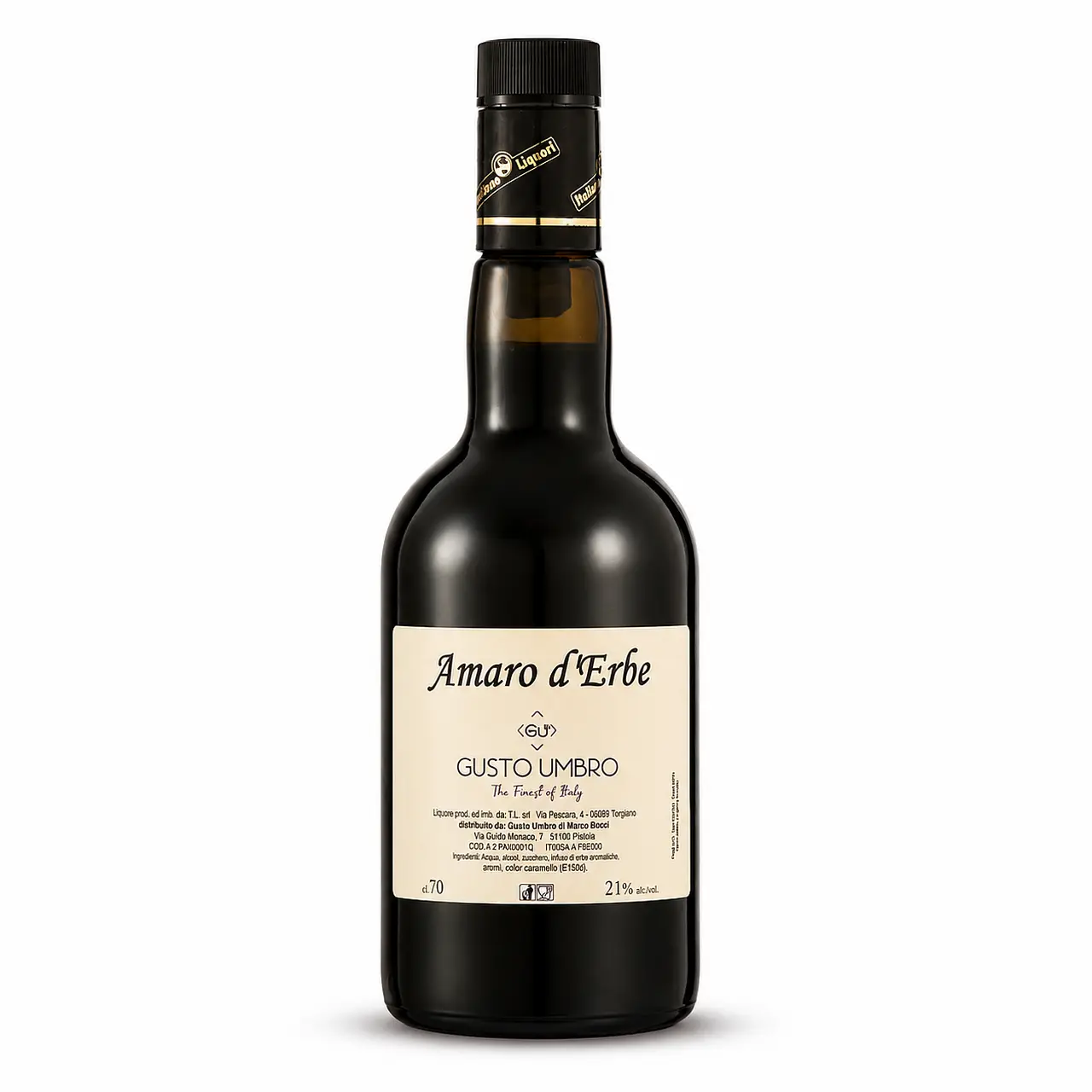 Una bottiglia di Amaro alle Erbe 70 cl GustoUmbro