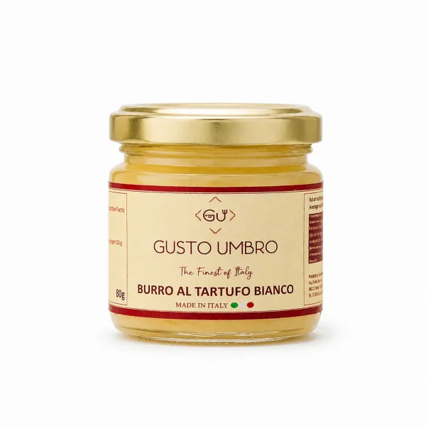 Burro al tartufo bianco in vasetto da 80 g ideale per pasta, risotti e crostini e antipasti
