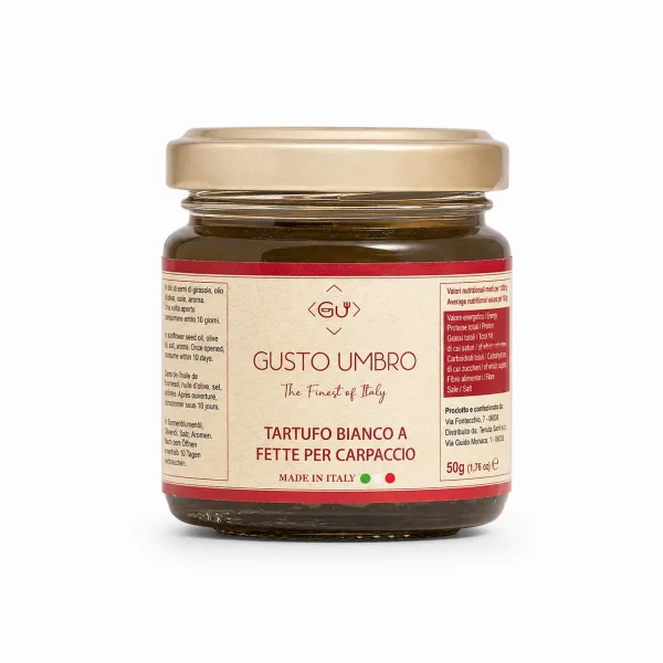 Carpaccio di Tartufo Bianco da 50 g con fettine di Tuber magnatum Pico
