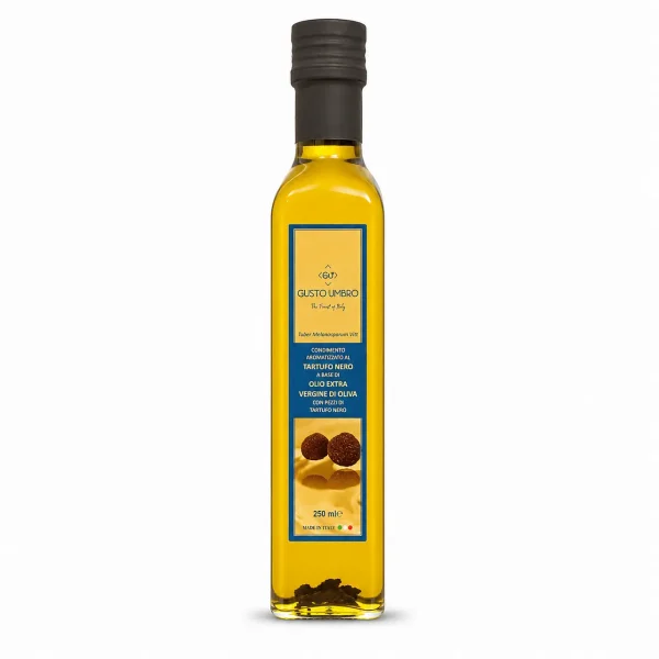 Condimento tartufo nero fette con olio extravergine d'oliva aromatizzato al tartufo nero