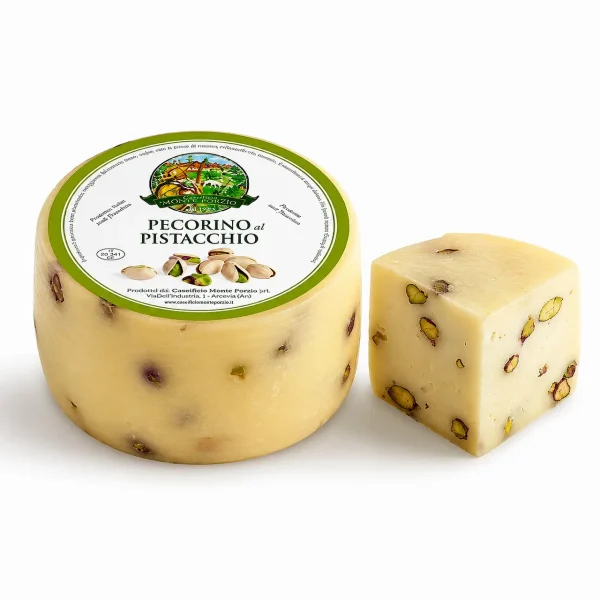 Formaggio al pistacchio artigianale GustoUmbro con latte misto e pistacchi selezionati