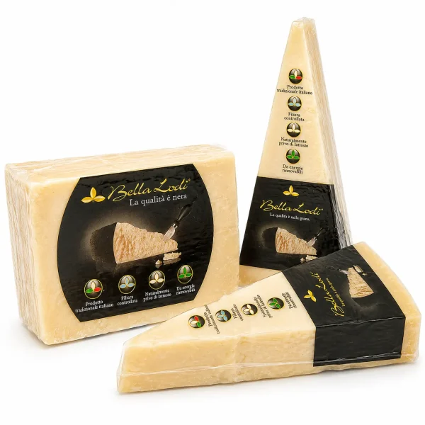 Formaggio duro stagionato italiano a pasta dura naturalmente privo di lattosio