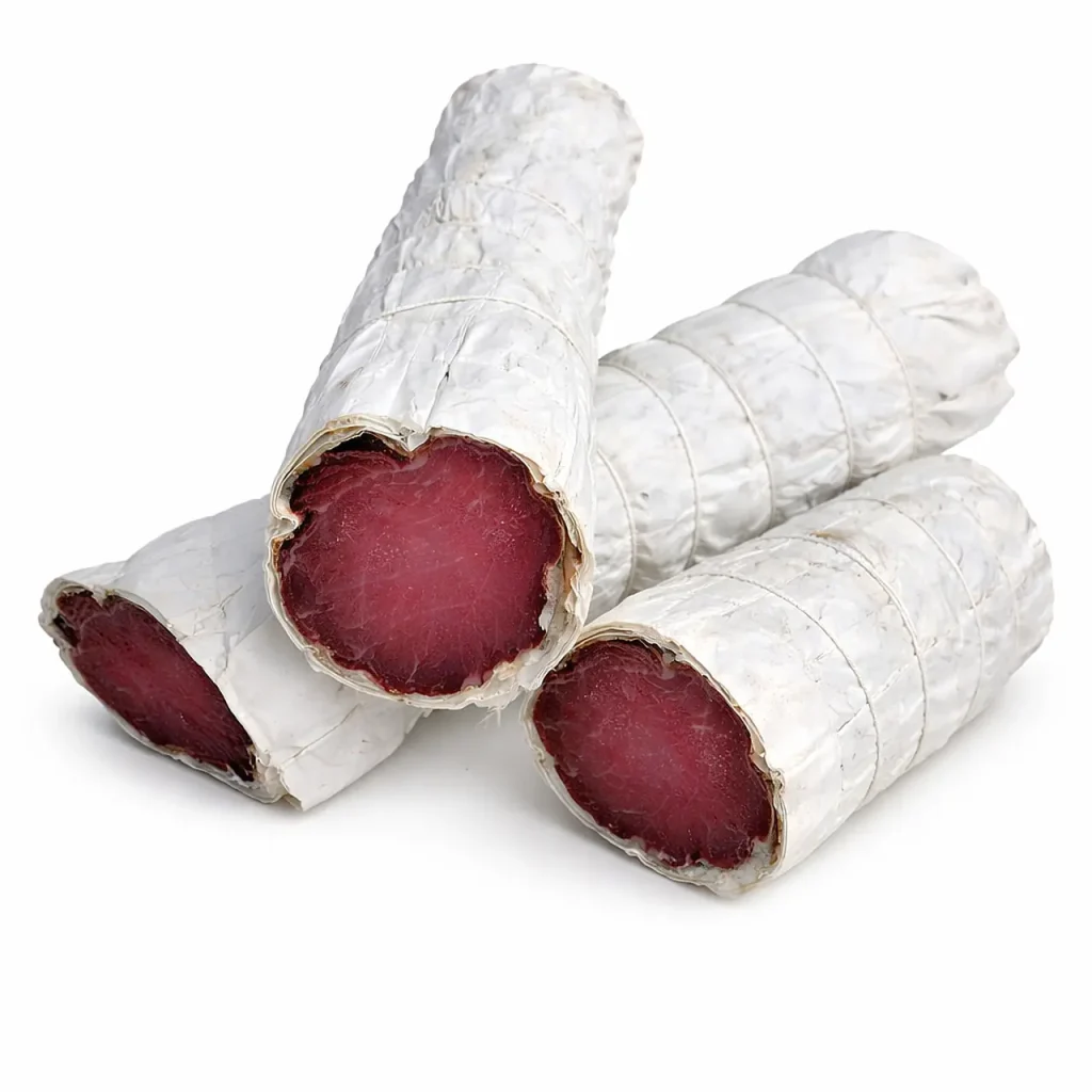 lonzino stagionato artigianale di suino tagliato sezione interna