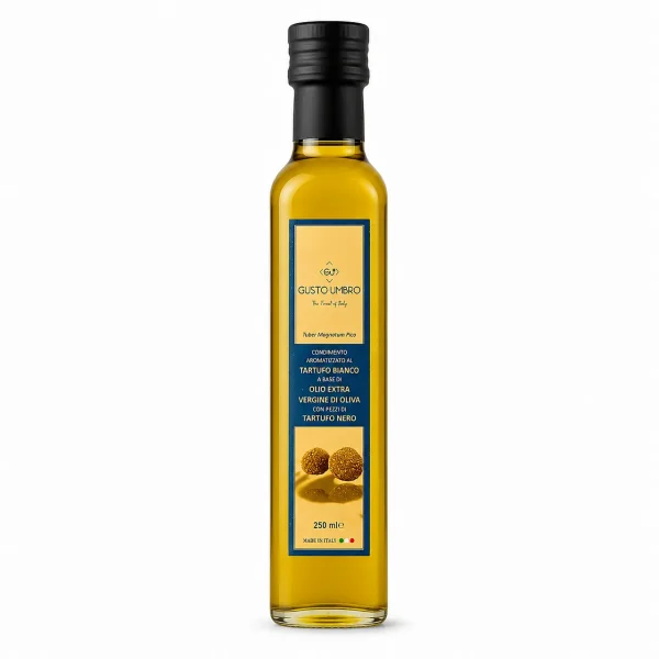 Olio aromatizzato al tartufo bianco ideale per pasta, risotti e ricette gourmet