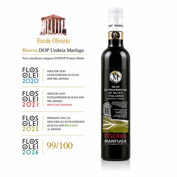 Olio umbro migliore Marfuga DOP RISERVA olio extravergine di oliva