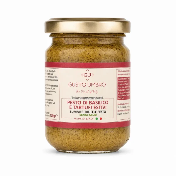 Pesto al Tartufo Nero in vasetto da 130 g ideale per pasta, bruschette e ricette gourmet