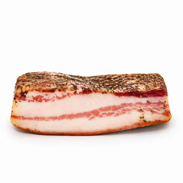 rigatino di cinta senese dop stagionato pancetta toscana artigianale