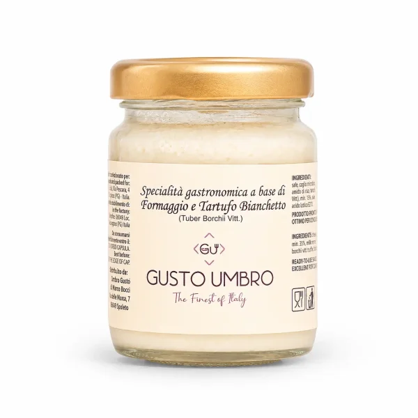 Salsa al Formaggio con Tartufo Bianchetto da 80 g pronta per pasta e bruschette