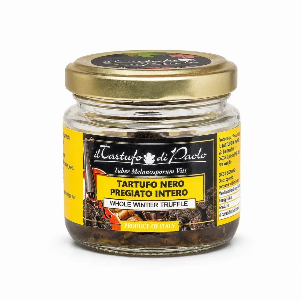 Tartufo Pregiato Nero Intero in Vasetto da 25 g con Tuber melanosporum