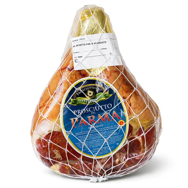 Prosciutto di Parma disossato DOP intero 8 kg stagionato 16 mesi – confezionato in rete protettiva