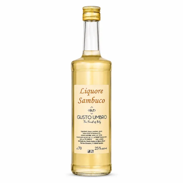 Una bottiglia di Liquore ai Fiori di Sambuco 70 cl