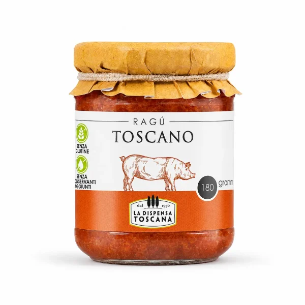 Un vasetto di Ragù Toscano 180 g senza glutine