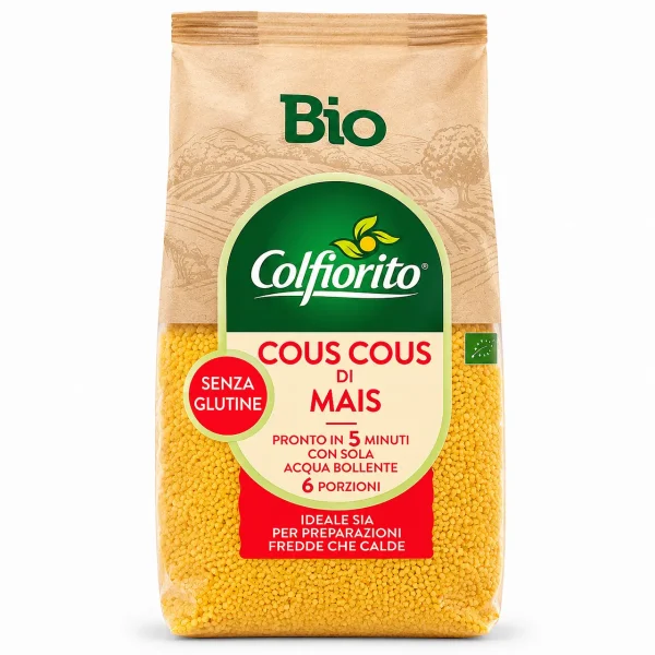 Una confezione di Cous Cous di Mais Colfiorito Biologico da 250gr